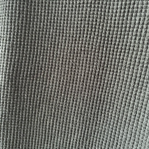 Uniqlo Black Waffle Comfy V-Neck Knit Midi Shirt Dress Size Large - Picture 7 of 11